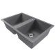 Мойка MIXLINE ML-GM23 двухчашевая  графит (342) 770*500*190мм NEW (552043)
