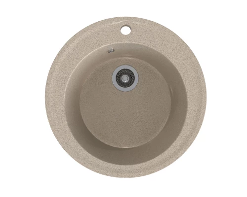 Мойкa MIXLINE ML-GMS01 СТАНДАРТ круглая, песочный, 475мм (глуб. чаши 194) (551083)