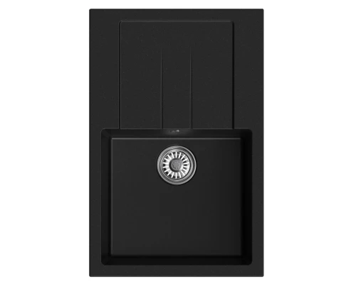 Мойка MIXLINE ML-GM31 с крылом  ультра-черная (344) 770*500*190мм NEW (552197)