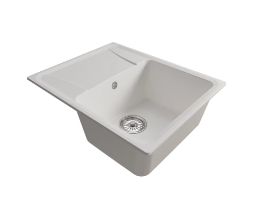 Мойка MIXLINE ML-GM26 с крылом, ультра-белая (341), 470*580*190мм NEW (552083)