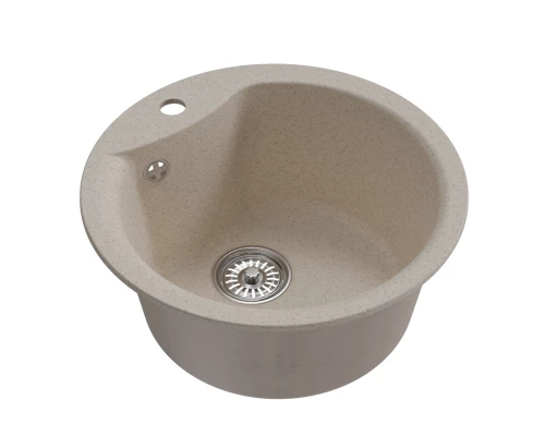 Мойкa MIXLINE ML-GM12 круглая  бежевая (328) 480мм (глуб. чаши 210) NEW (551836)