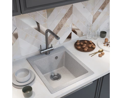 Мойка MIXLINE ML-GM14 серая (310)  420*500*190мм NEW (551904)