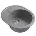 Мойка MIXLINE ML-GM17 овальная с крылом  темно-серая (309) 580*470*180мм NEW (551939)