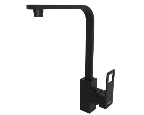 Смеситель для кухни 35k MIXLINE ML34-032 "Solo Black" высокий излив, боковая ручка (553196)