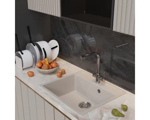 Мойка MIXLINE ML-GM15 белая (331)  560*500*180мм NEW (551918)