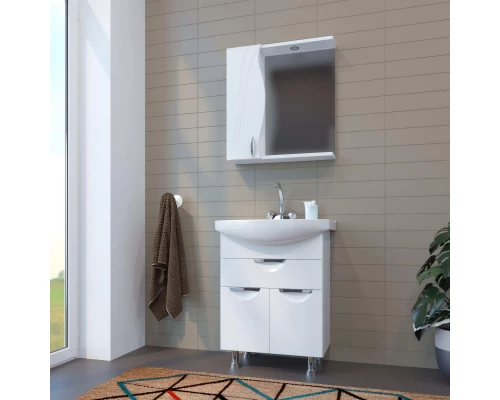 Шкаф навесной MIXLINE "ЛИМА-65" левый с подсветкой (650*700*151) (551707)