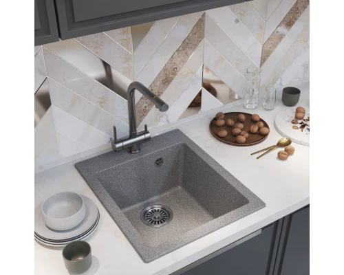 Мойка MIXLINE ML-GM14 темно-серая (309)  420*500*190мм NEW (551903)