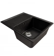 Мойка MIXLINE ML-GM26 с крылом, черная (308), 470*580*190мм NEW (552076)