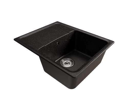 Мойка MIXLINE ML-GM26 с крылом, черная (308), 470*580*190мм NEW (552076)