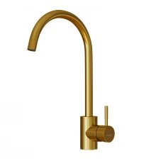 Смеситель для кухни 35k MIXLINE MLSS-0303G трубчатый излив, ЗОЛОТО (553818)