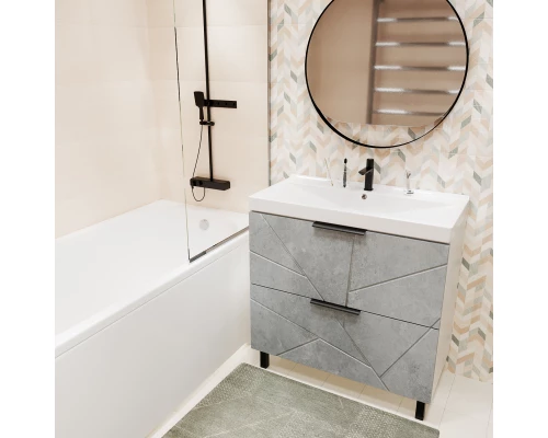 Тумба для ванной MIXLINE "Гранд-80" Бетон под ум.Fest-80 (Sanita Lux) (553029)