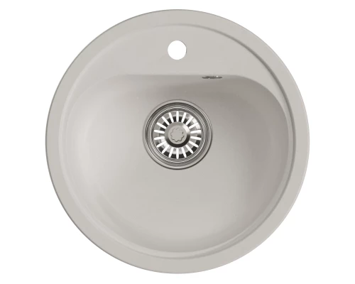 Мойкa MIXLINE ML-GM10 круглая  ультра-белая (341) 440мм (глуб. чаши 180) NEW (551814)