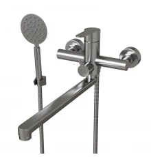 Смеситель для ванны и раковины 35k MIXLINE MLSS32-02 "Stainless" нерж. (552271)