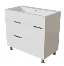 Тумба для ванной MIXLINE "ЭТЬЕН-90" с бельевой корзиной  под ум.Нелли-90 (553916)
