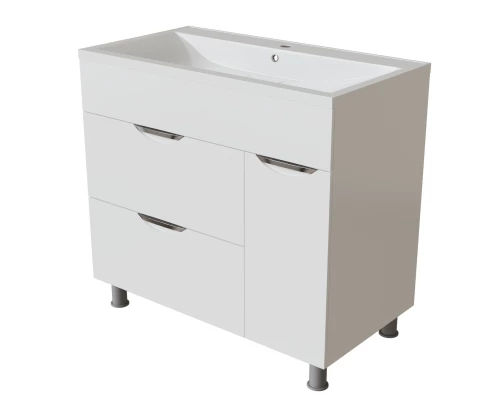 Тумба для ванной MIXLINE "ЭТЬЕН-90" с бельевой корзиной  под ум.Нелли-90 (553916)