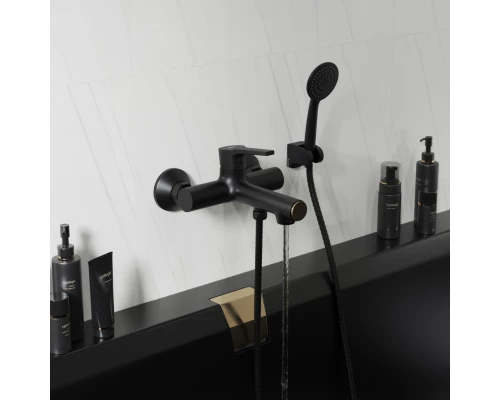 Смеситель для ванны 35k MIXLINE ML23-01 "Round Black" (550748)