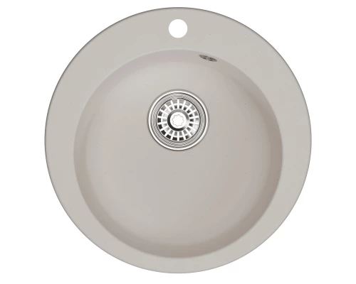 Мойкa MIXLINE ML-GM13 круглая  белая (331) 495мм (глуб. чаши 200) NEW (551894)