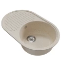 Мойка MIXLINE ML-GM16 овальная с крылом  бежевая (328) 730*460*180мм NEW (551929)