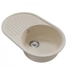 Мойка MIXLINE ML-GM16 овальная с крылом  бежевая (328) 730*460*180мм NEW (551929)