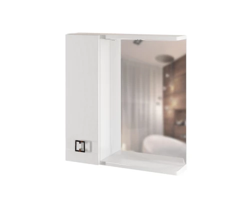 Шкаф MIXLINE навесной "КВАДРО-65" левый с подсветкой ПВХ (551701)