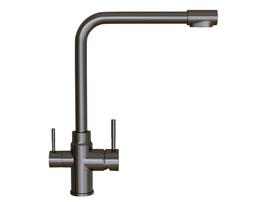 Смеситель для кухни 35k MIXLINE MLSS-0320BL подкл.к фильтру, ЧЕРНЫЙ ГРАФИТ (553820)