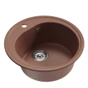 Мойкa MIXLINE ML-GM11 круглая  терракотовая (307) 500мм (глуб. чаши 180) NEW (551820)