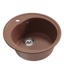 Мойкa MIXLINE ML-GM11 круглая  терракотовая (307) 500мм (глуб. чаши 180) NEW (551820)