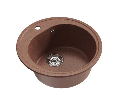 Мойкa MIXLINE ML-GM11 круглая  терракотовая (307) 500мм (глуб. чаши 180) NEW (551820)