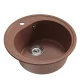 Мойкa MIXLINE ML-GM11 круглая  терракотовая (307) 500мм (глуб. чаши 180) NEW (551820)