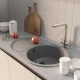 Мойка MIXLINE ML-GM16 овальная с крылом  темно-серая (309) 730*460*180мм NEW (551927)