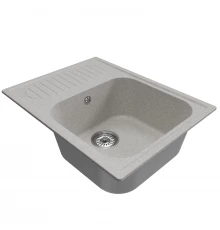 Мойка MIXLINE ML-GM18 с крылом  серая (310) 640*490*190мм NEW (551972)