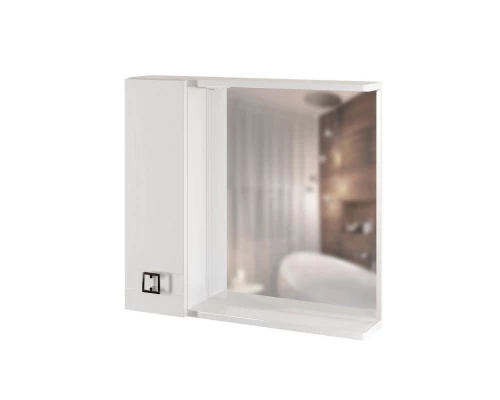 Шкаф навесной MIXLINE "КВАДРО-75" левый с подсветкой (750*700*150) (551702)