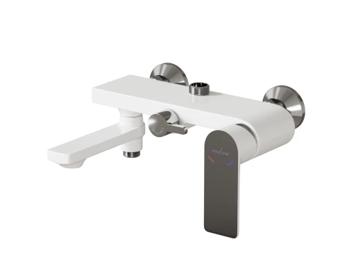 Душевая система MIXLINE ML33-06 "City White" (смеситель 35К с изл+лейка 3поз.+душ.шланг+тропич.душ.) (553216)