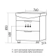 Тумба д/ванной MIXLINE "ЭТЬЕН-75" под ум.Элеганс-75 (542409)