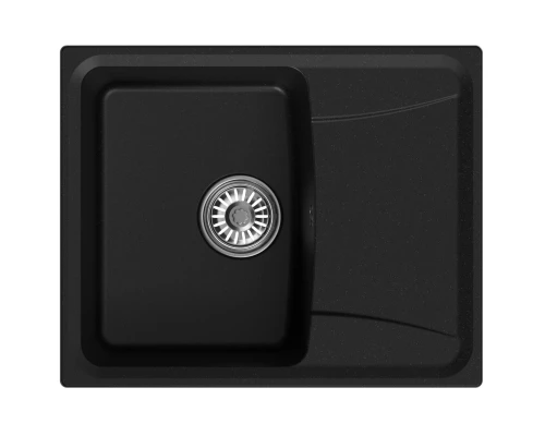 Мойка MIXLINE ML-GM26 с крылом  ультра-черная (344) 580*470*190мм NEW (552087)