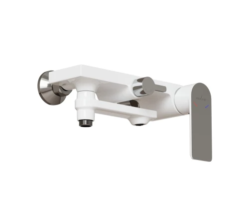 Душевая система MIXLINE ML33-06 "City White" (смеситель 35К с изл+лейка 3поз.+душ.шланг+тропич.душ.) (553216)