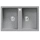 Мойка MIXLINE ML-GM23 двухчашевая, темно-серая (309), 770*500*190мм NEW (552038)