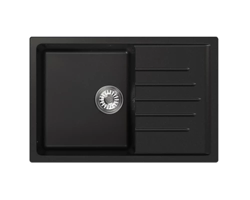 Мойка MIXLINE ML-GM19 с крылом  ультра-черная (344) 750*500*200мм NEW (551990)