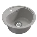 Мойка MIXLINE ML-GM10 КРУГЛАЯ, СЕРАЯ (310), 440ММ (ГЛУБ. ЧАШИ 180) (551811)