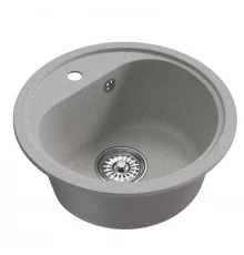 Мойка MIXLINE ML-GM10 КРУГЛАЯ, СЕРАЯ (310), 440ММ (ГЛУБ. ЧАШИ 180) (551811)
