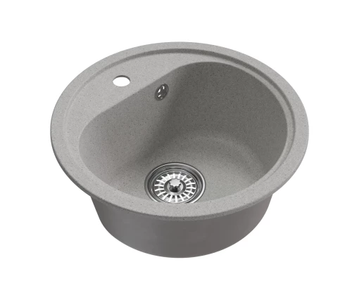 Мойка MIXLINE ML-GM10 КРУГЛАЯ, СЕРАЯ (310), 440ММ (ГЛУБ. ЧАШИ 180) (551811)