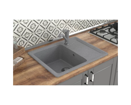 Мойка MIXLINE ML-GMS03 СТАНДАРТ с крылом, темно-серый, 605*490*190мм (551099)