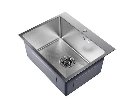 Кухонная мойка 53х43  вып 3 1/2  MIXLINE PRO 22см с сифоном сатин НАНО (552934)