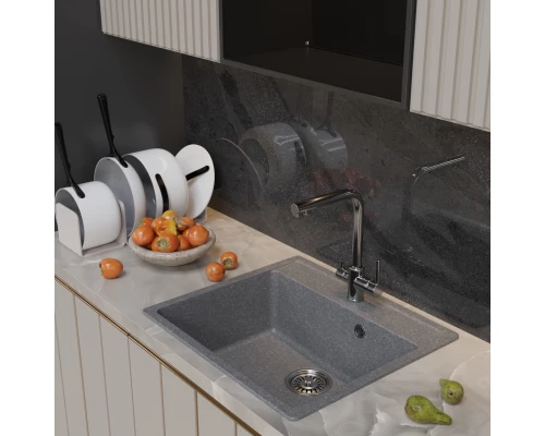 Мойка MIXLINE ML-GM15 графит 560*500*180мм (551920)