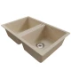 Мойка MIXLINE ML-GM23 двухчашевая  бежевая (328) 770*500*190мм NEW (552040)