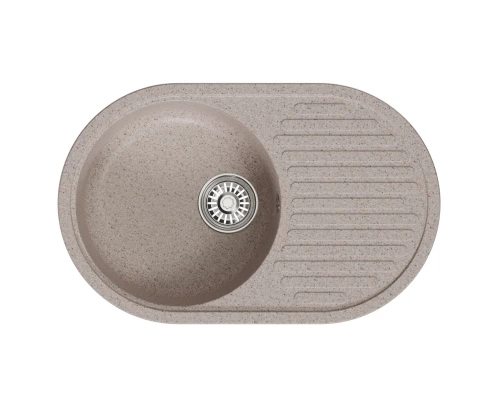 Мойка MIXLINE ML-GM16 овальная с крылом  песочная (302) 730*460*180мм NEW (551924)