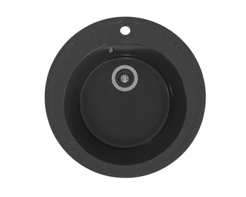 Мойкa MIXLINE ML-GMS01 СТАНДАРТ круглая, черный, 475мм (глуб. чаши 194) (551087)