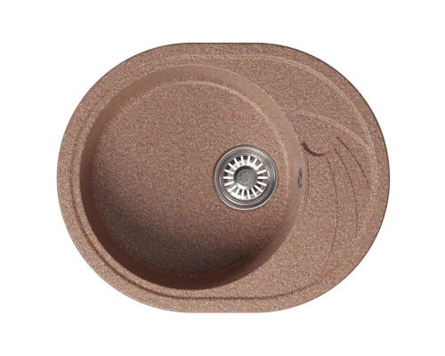 Мойка MIXLINE ML-GM17 овальная с крылом  терракотовая (307) 580*470*180мм NEW (551937)