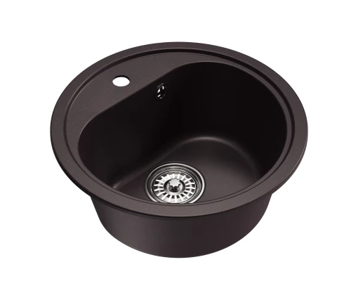Мойкa MIXLINE ML-GM10 круглая, шоколад, 440мм (глуб. чаши 180) NEW (551818)
