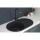 Мойка MIXLINE ML-GMS05 СТАНДАРТ овальная с крылом, черный, 735*455*170мм (551108)